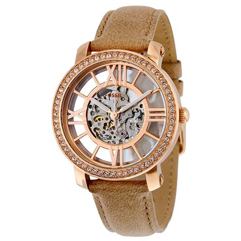 fossil skeleton watch women's.